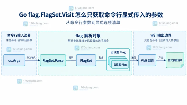 Go flag.FlagSet.Visit 怎么只获取命令行显式传入的参数