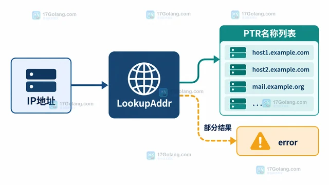 Go net.Resolver.LookupAddr 反向解析失败时怎么处理多个 PTR 结果