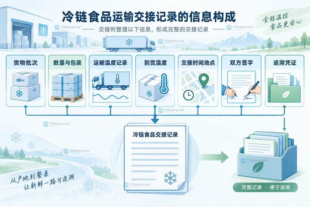 冷链交接正常记录与温度或包装异常留痕的关系说明图