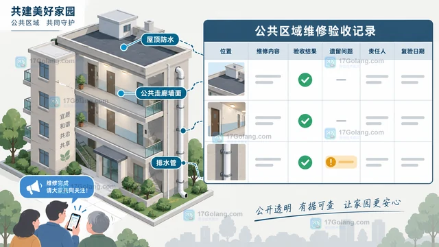 物业维修项目怎样记录公共部位验收结果