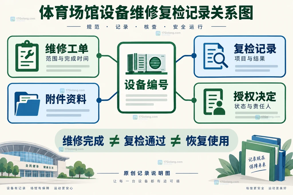 设备编号与维修工单复检记录附件及授权决定对应关系
