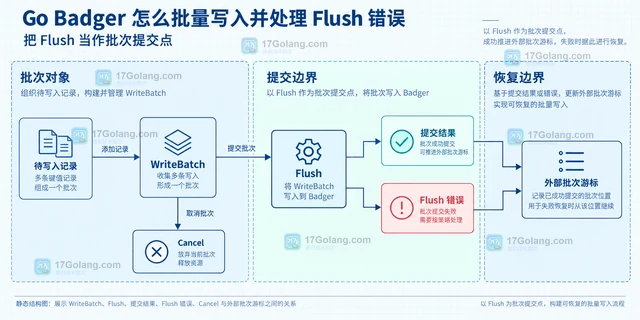 Go Badger 怎么批量写入并处理 Flush 错误