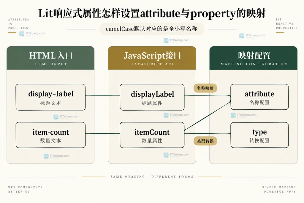 公开HTML属性与JavaScript响应式属性的映射关系