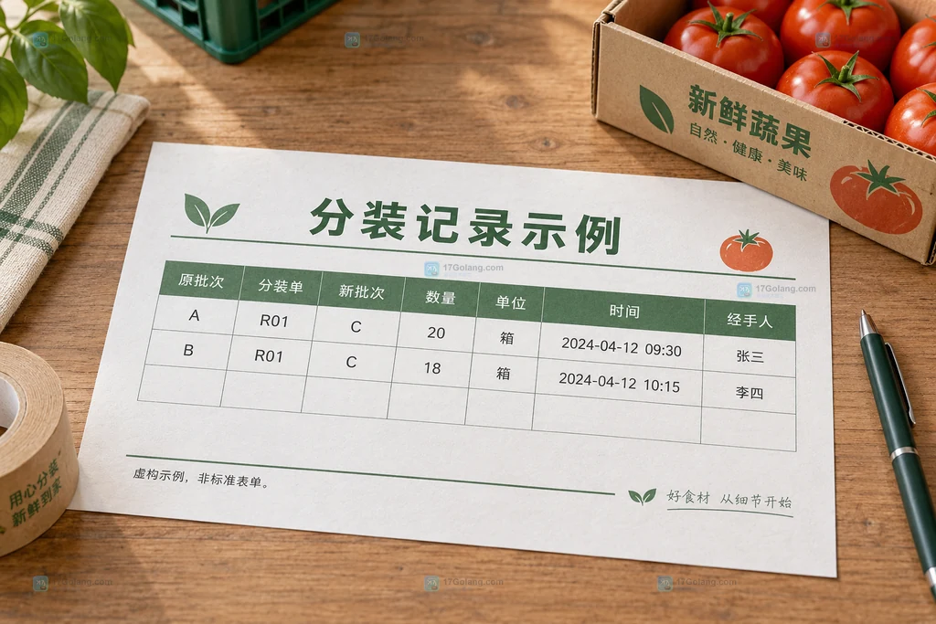 原批次分装单新批次关联记录示例