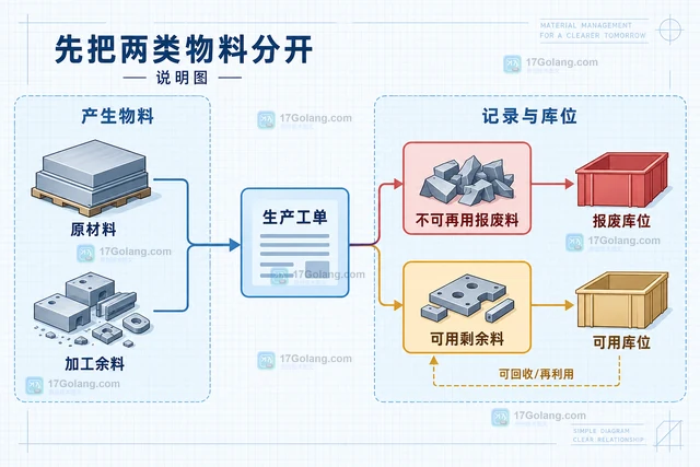 加工报废料怎样与正常剩余料分开登记