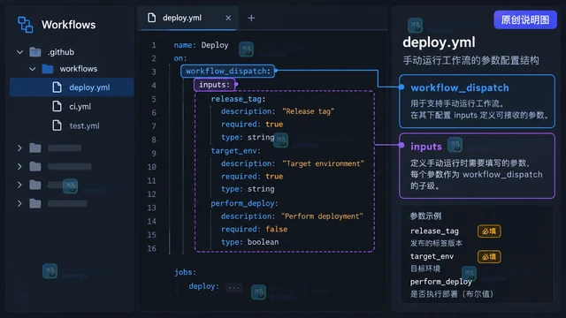 GitHub Actions 手动运行工作流怎样传入参数