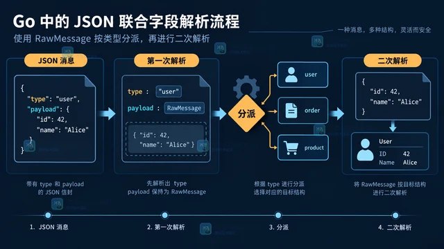 Go RawMessage 怎样延迟解析联合字段