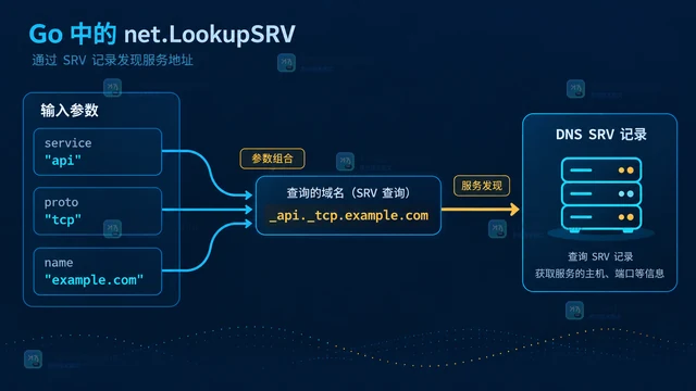 Go net.LookupSRV 怎样解析服务发现记录的优先级与端口