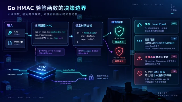 Go HMAC 怎样用 ConstantTimeCompare 比较签名