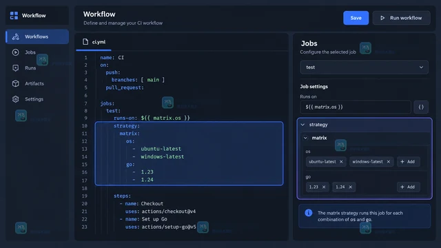GitHub Actions 怎样用矩阵并行多个运行组合