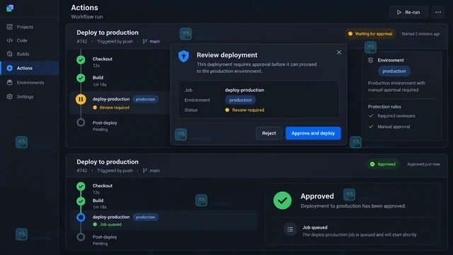GitHub Actions 怎样为生产环境增加审批