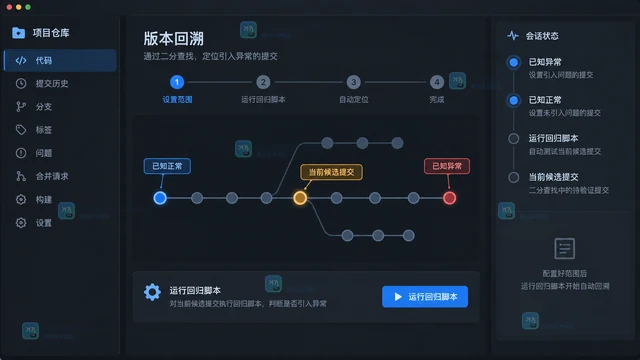 Git bisect 怎样自动运行回归脚本