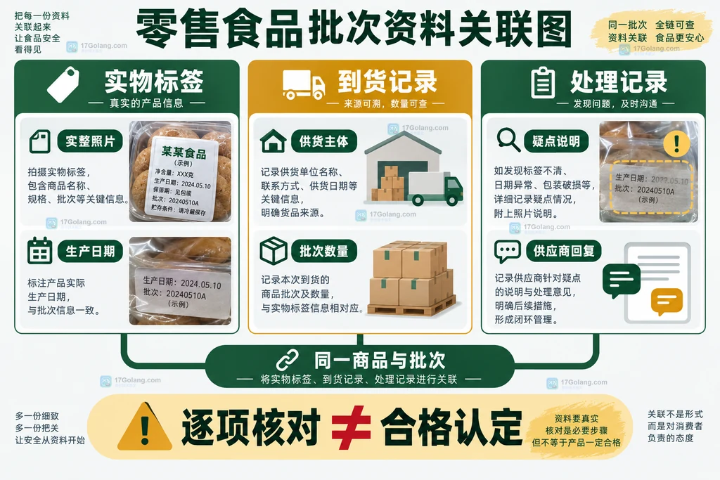 标签到货和处理记录关联说明图