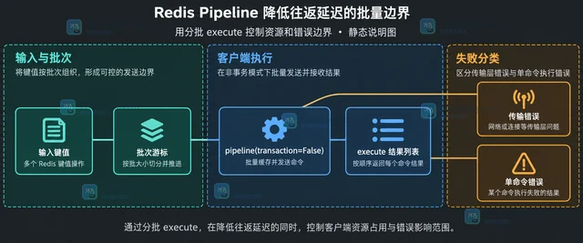 Redis Pipeline 降低往返延迟的批量边界