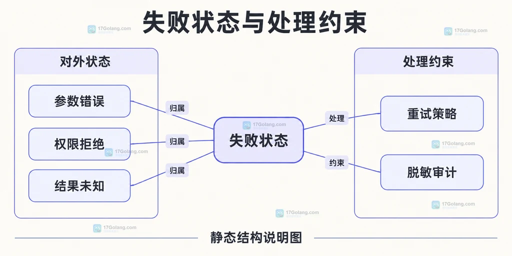 失败状态重试策略与脱敏审计之间关系的原创结构说明图
