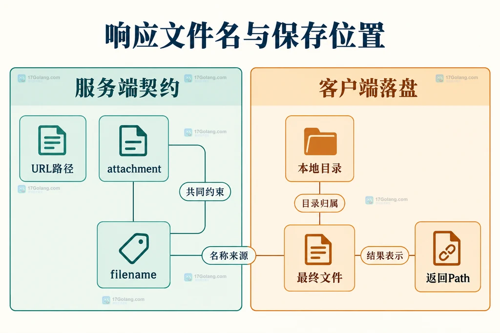 响应文件名与本地保存目录的责任关系