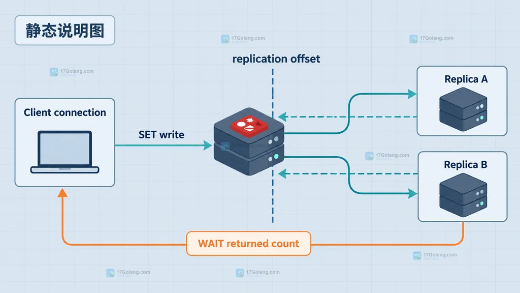 Redis WAIT 副本数、毫秒超时与实际返回值的静态决策关系图