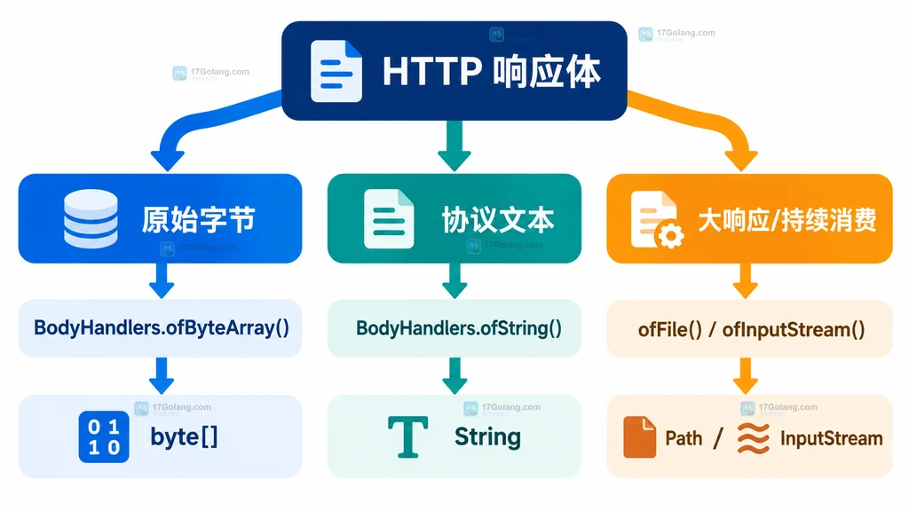 Java HttpClient 从响应资产判断字节数组、字符串或流式处理器的分流关系