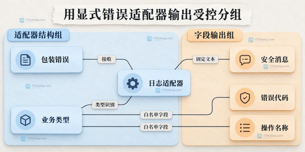 日志适配器识别包装错误并选择安全字段的静态关系