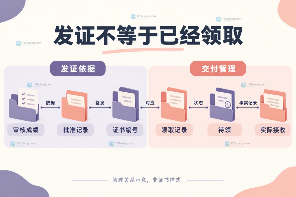 审核成绩、证书记录与领取状态的对应
