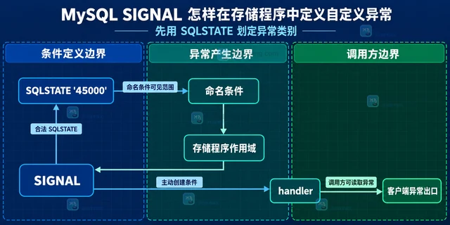 MySQL SIGNAL 怎样在存储程序中定义自定义异常