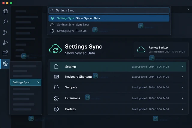 VS Code Settings Sync 怎样查看当前同步的配置项