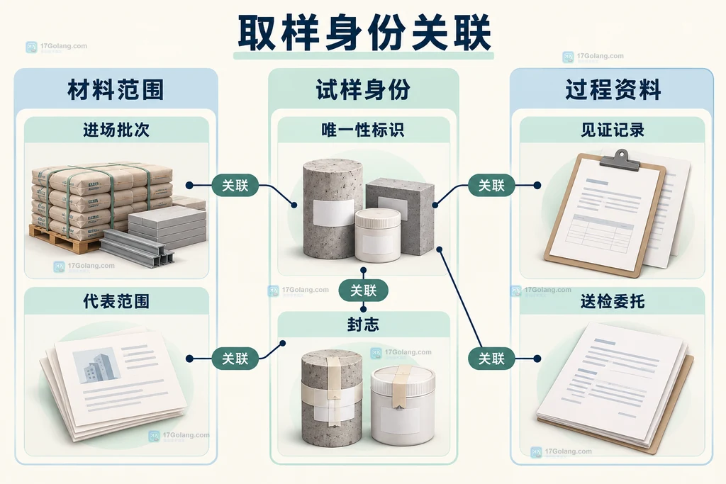 材料批次、试样标识、见证记录与送检委托单的对应关系说明