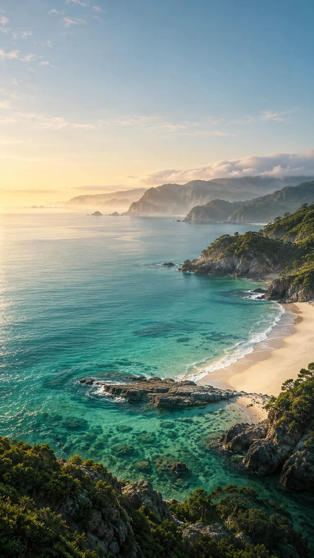 手机壁纸 青绿海岸线 怎样处理