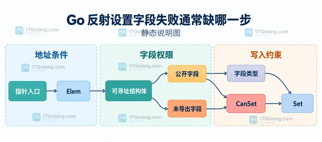 Go 反射设置字段失败通常缺哪一步