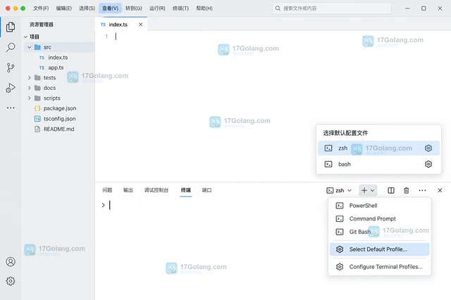 VS Code terminal 怎样为不同 shell 设置独立 profile