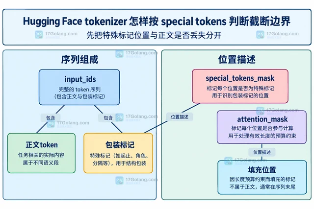 Hugging Face tokenizer 怎样按 special tokens 判断截断边界