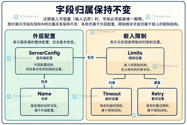 Go fix embedlit 怎样在迁移嵌入字面量（输入边界）