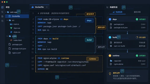 Build cache 怎样复用多阶段缓存