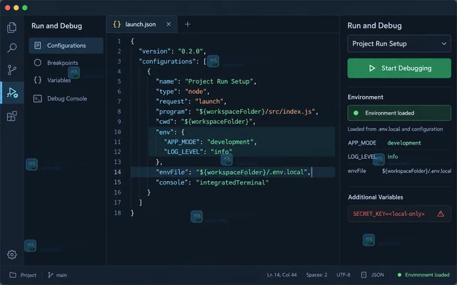 IDE Run Configuration 怎样保存环境变量