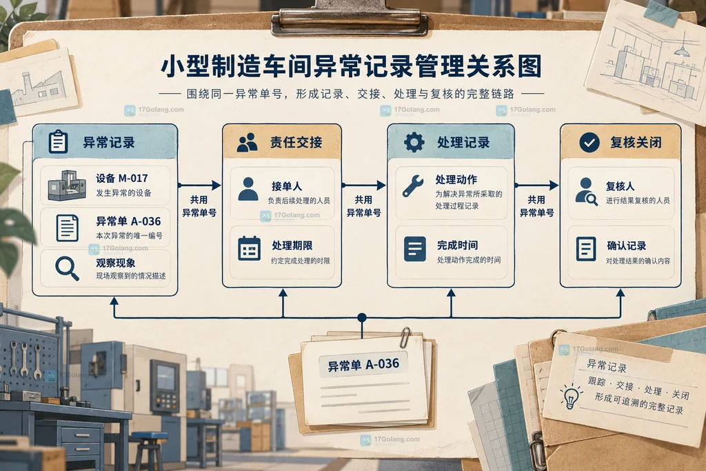 图2：异常记录、责任交接、处理与复核关闭的管理关系