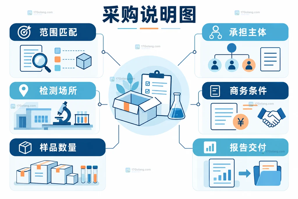 检测服务范围与商务交付字段分组说明图
