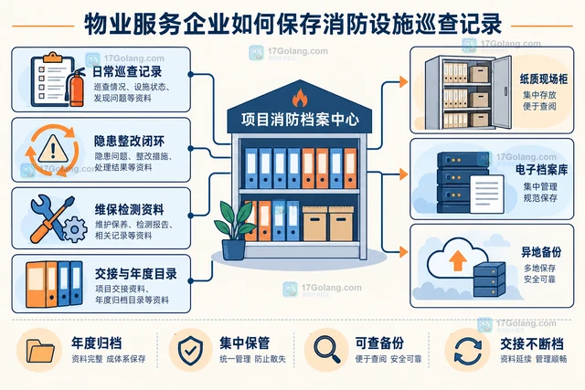 物业服务企业怎样保存消防设施巡查记录
