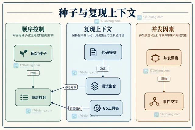 Go go test -shuffle 怎样复现随机测试顺序