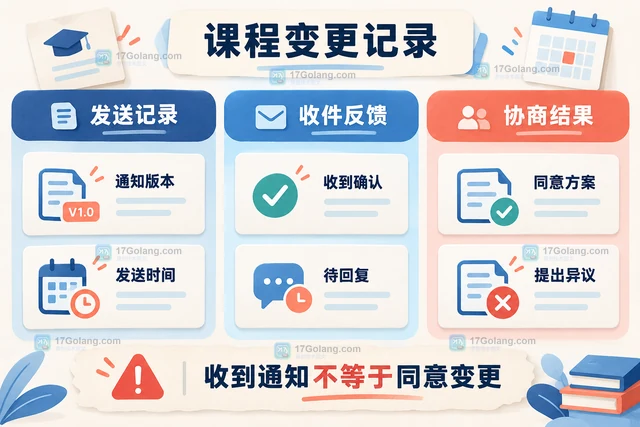 培训服务机构怎样把课程变更告知留痕