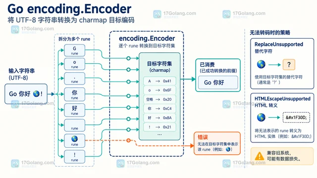 Go x/text/encoding/charmap 编码器为什么无法表示某些 Unicode 字符