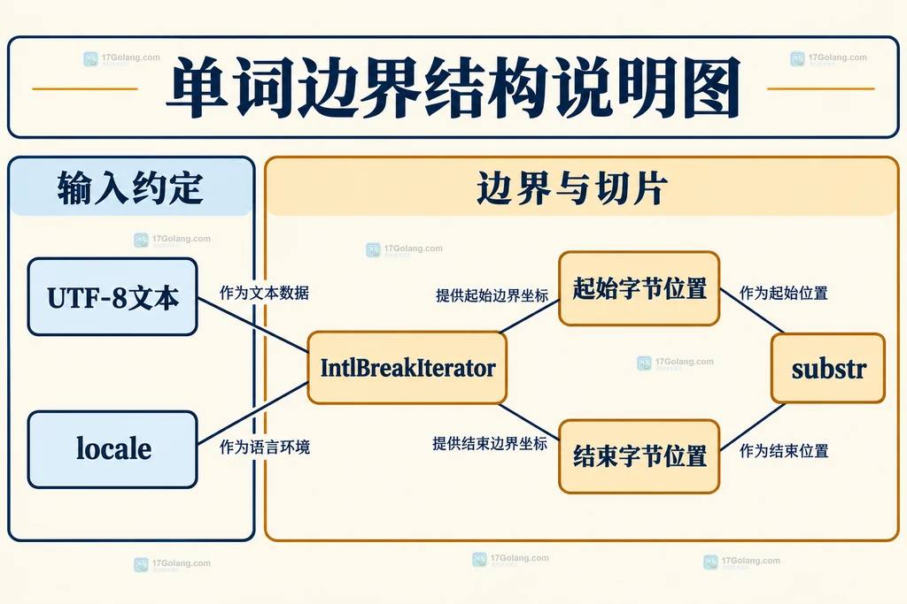 单词边界字节坐标与原文切片的原创结构图
