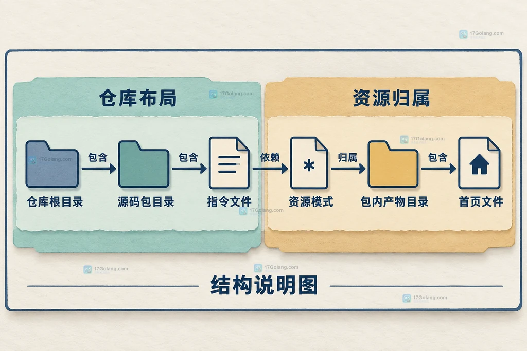 源码包目录与包内资源、嵌入声明的静态关系