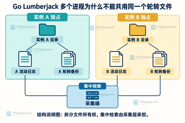 Go Lumberjack 多个进程为什么不能共用同一个轮转文件