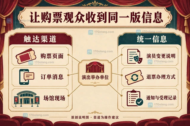 营业性演出更换主要演员后需要怎样告知观众