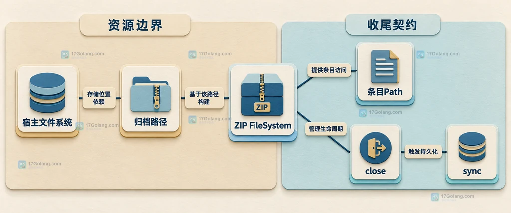 宿主归档与ZIP文件系统条目的静态关系