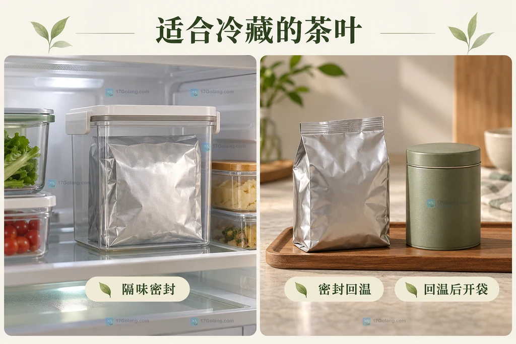适合冷藏的茶叶密封隔味,并在开袋前保持密封回温