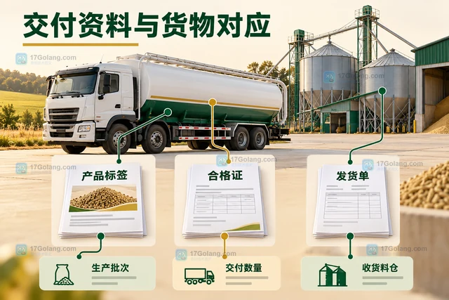 罐装车交付饲料时标签信息应该随哪一批货交接