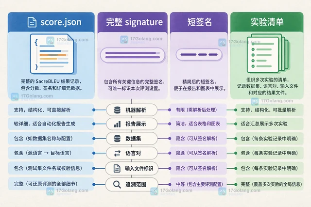 SacreBLEU 怎样保存可复现的评分配置签名