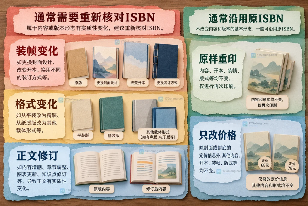 说明图:书名内容、装帧格式、出版者共同组成具体出版物身份