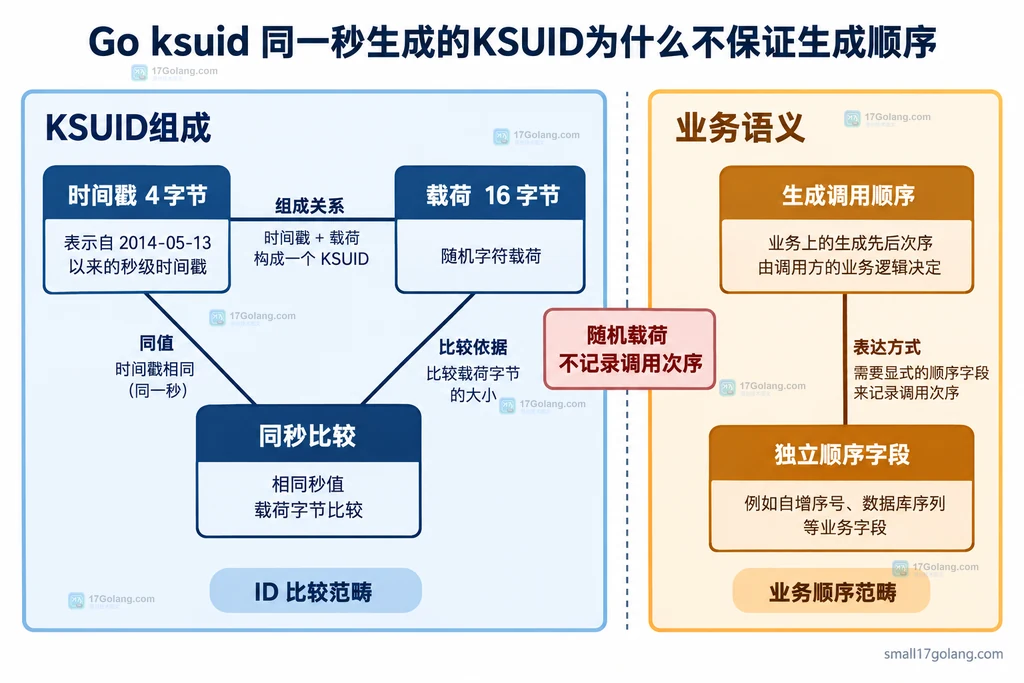 KSUID同秒时间戳和随机载荷比较关系